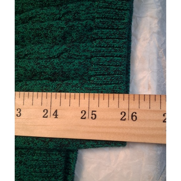 Kim Rogers Cardigan Sweater, Green & Black, 2X, 100% Cotton, 29" Long - Picture 4 of 5